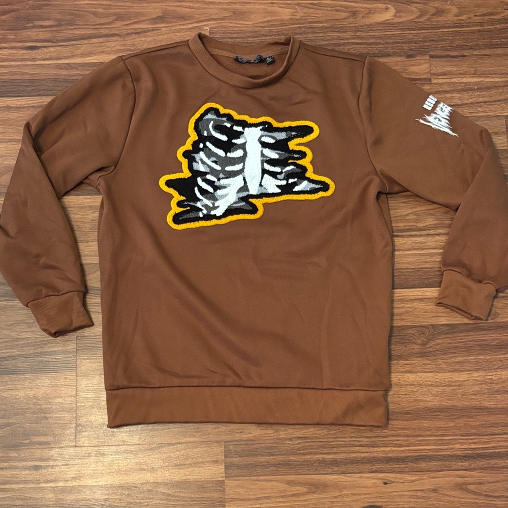 Brown Graphic Men Sweater